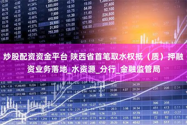 炒股配资资金平台 陕西省首笔取水权抵（质）押融资业务落地_水资源_分行_金融监管局