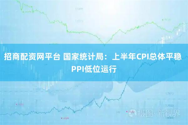 招商配资网平台 国家统计局：上半年CPI总体平稳 PPI低位运行