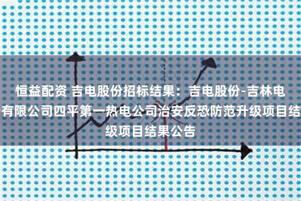 恒益配资 吉电股份招标结果：吉电股份-吉林电力股份有限公司四平第一热电公司治安反恐防范升级项目结果公告